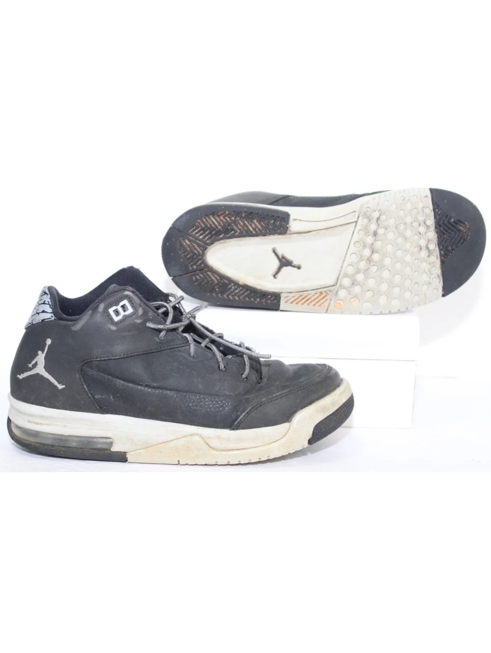 Nike Air Jordan Flight Origin 3 BG Big Kids Shoes Size 5Y Black Gray 820246-020